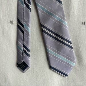 NWT Jos. A. Bank Striped Tie in Lavender and Navy